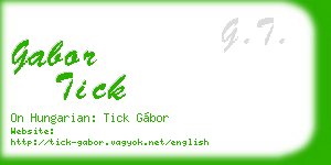gabor tick business card